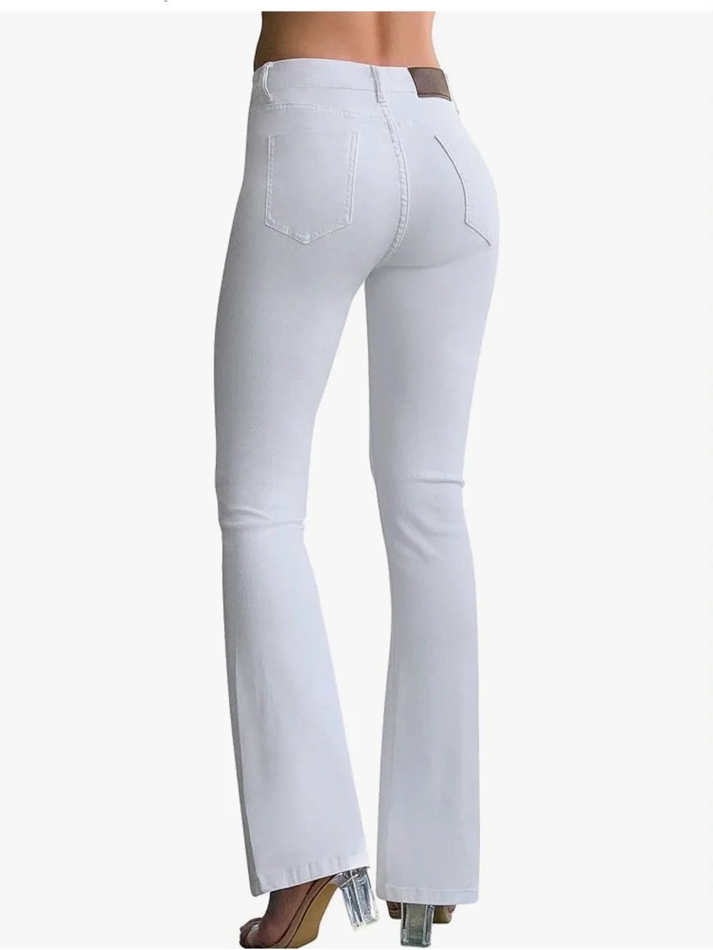 White High-Rise Flared Jeans - Picture 2 of 4